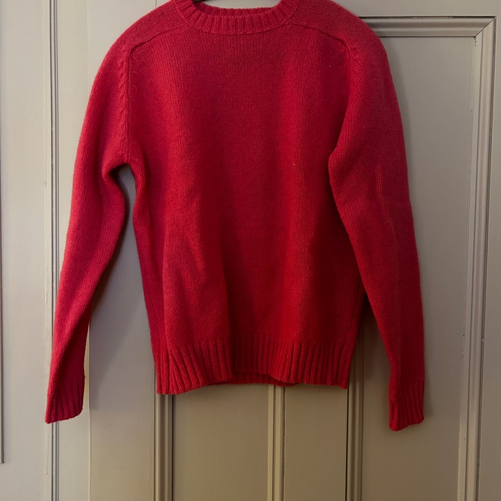 Vibrant Wool Coral Women's Crew Neck Sweater